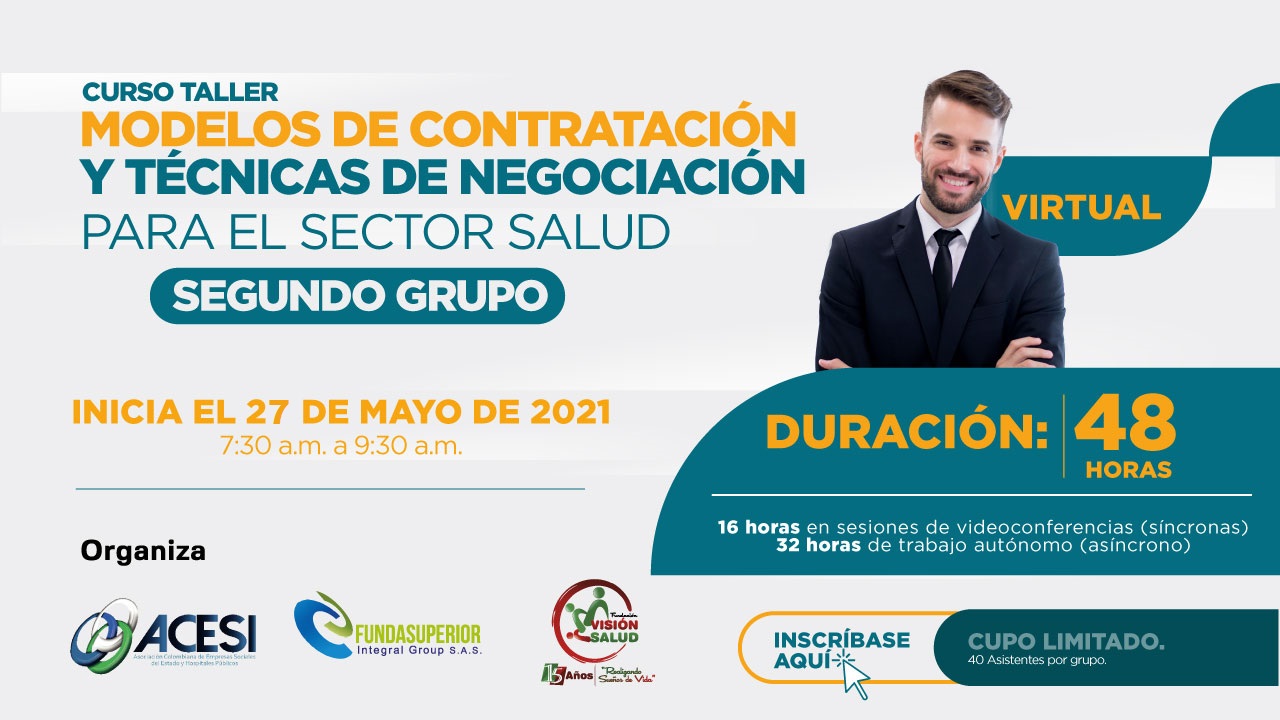 CURSO TALLER VIRTUAL EN MODELOS DE CONTRATACIÓN Y TÉCNICAS DE NEGOCIACIÓN